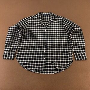 Gap Body Women's Size‎ Small Black Plaid Flannel Long Sleeve Pajama Top NWT